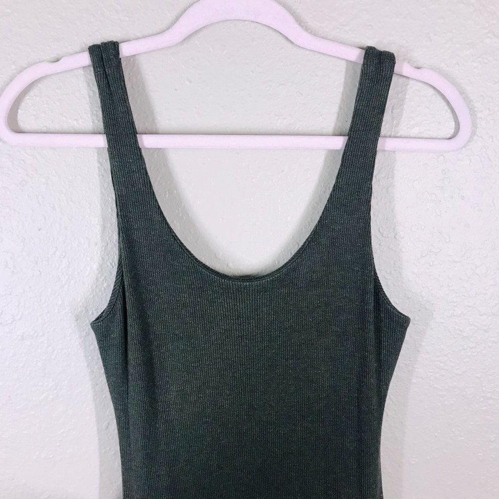 L'AGENCE Akiya Tank Maxi Dress in Olive Night - Picture 10 of 12